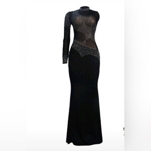 Red and Black One Shoulder Bodycon Dress for Prom